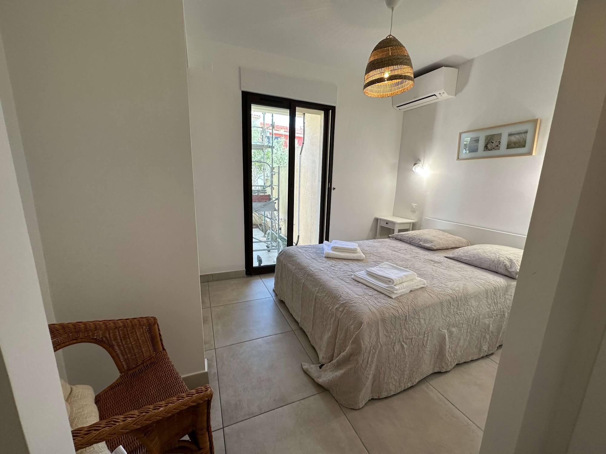 Chambre lit double 2 - Appartement RDC - Résidence Leucate Plage