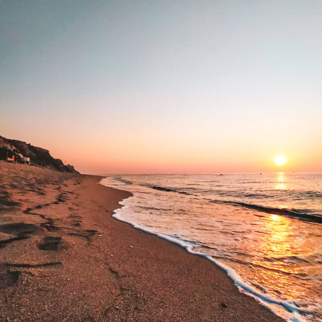 Plage coucher de soleil - Résidence Leucate Plage