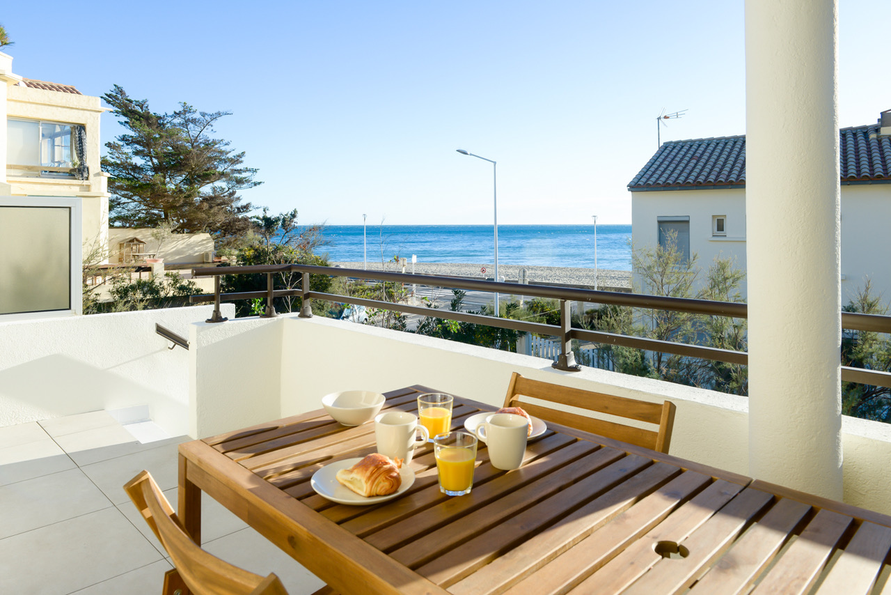 Résidence Leucate Plage Justin Bertrand 1er etage - Terrasse